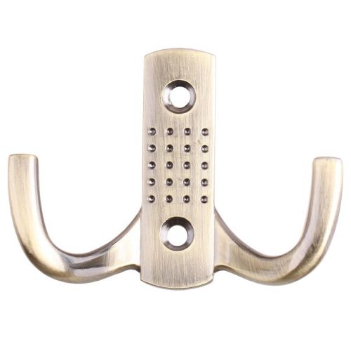 крючок 2-х рожковый бронза 10шт.