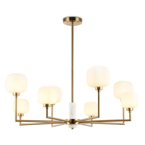 люстра потолочная AMBRELLA High Light G9х8 40Вт латунь/белый матовый