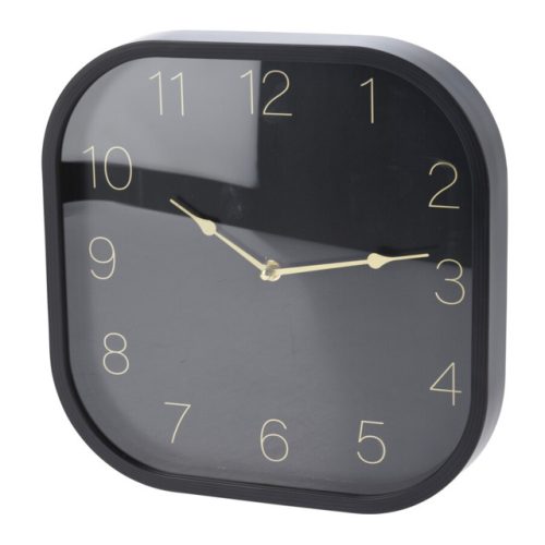 часы настенные 300х300мм черные пластик