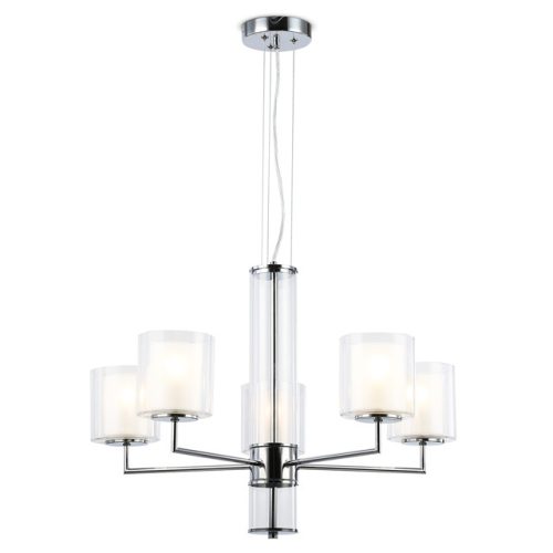 люстра подвесная AMBRELLA High Light E14 5х40Вт хром/белый матовый