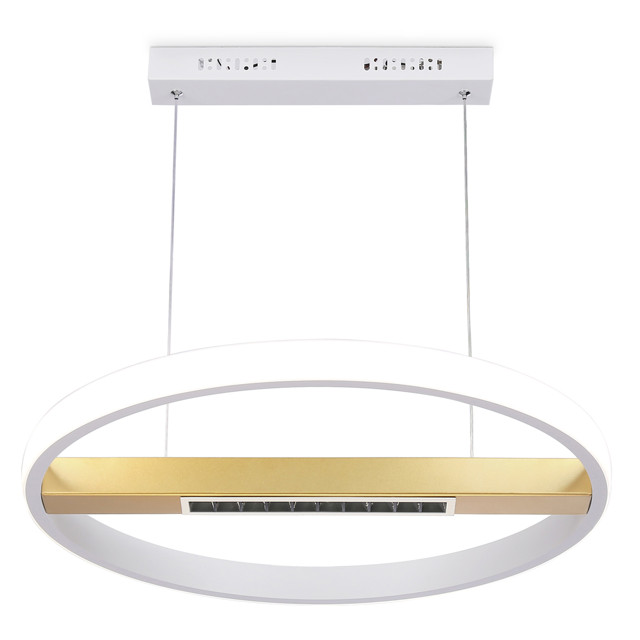 люстра подвесная AMBRELLA Comfort LED 62Вт 6400К 4650Лм ПДУ белый/золото