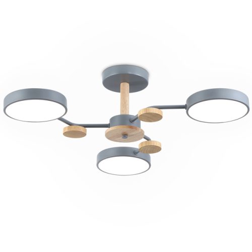 люстра потолочная AMBRELLA Comfort LED 54Вт 3000-6000К 4320Лм серый/дерево