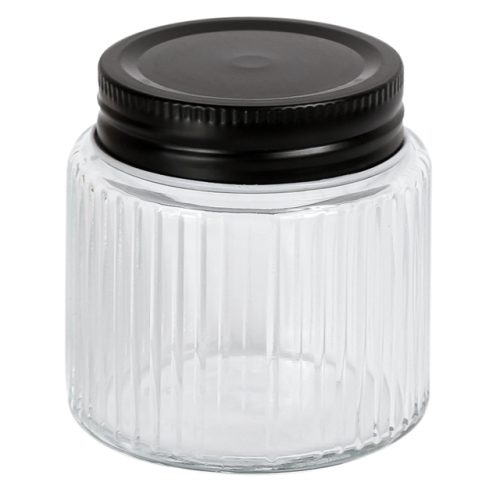 банка для продуктов ESPRADO Faceta 0,12л круглая стекло, нерж.сталь