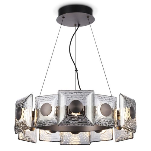 люстра подвесная светодиодная AMBRELLA High Light 56Вт 3000K серый/дымчатый