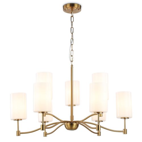 люстра подвесная AMBRELLA High Light E14 9х40Вт латунь/белый матовый