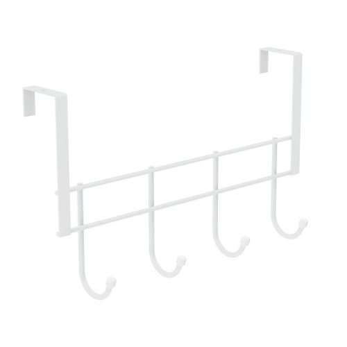вешалка надверная 4 крючка ВНД4 370х226х105мм металл белая