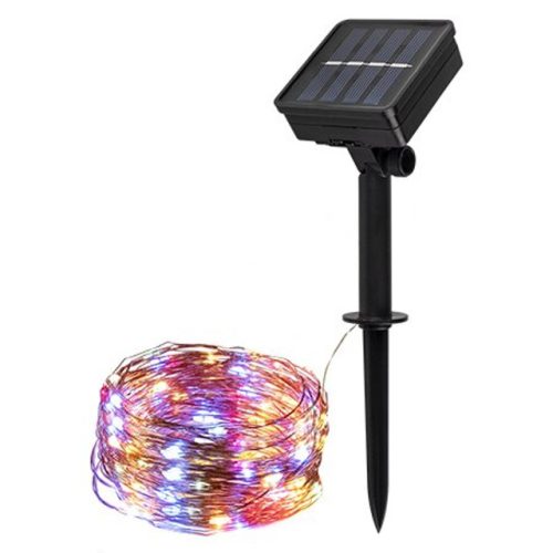 гирлянда 11,9м 100ламп мульти на солнечной батерее