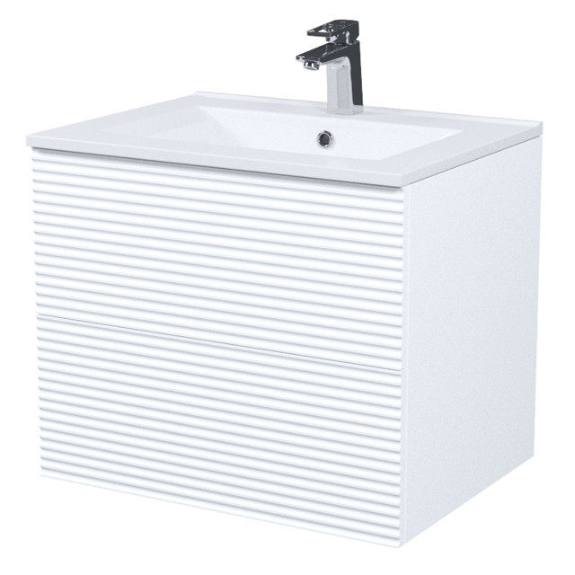 тумба с раковиной подвесная IDDIS Bild 60см с ящиками белая