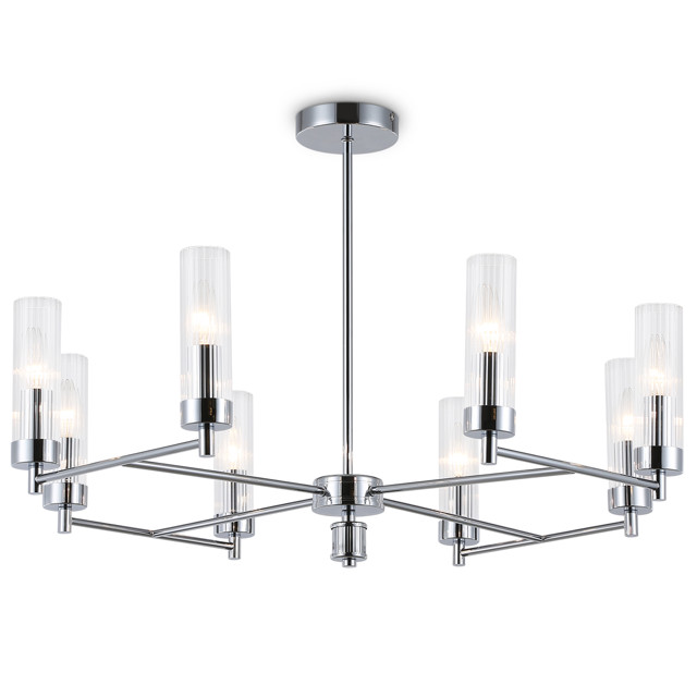 люстра потолочная AMBRELLA High Light E14 8х40Вт хром/прозрачный