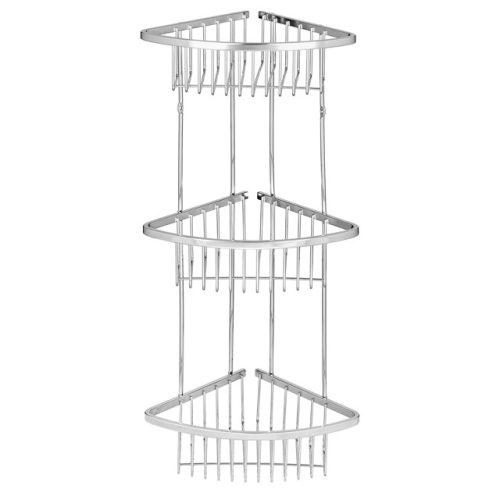 полка угловая 3-ярусная ЧМЗ Монолитик 20х20х55,3см хром