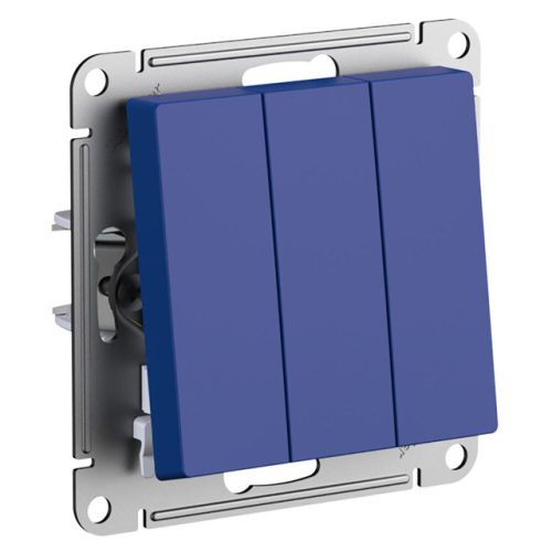 выключатель 3-клавишный SCHNEIDER ELECTRIC Atlas Design  аквамарин