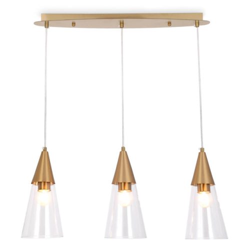 светильник подвесной AMBRELLA Traditional E14х3 40Вт латунь/прозрачный