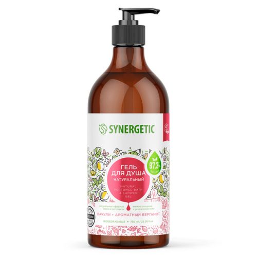 гель для душа SYNERGETIC Пачули и ароматный бергамот 750мл