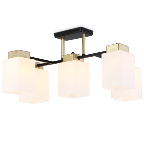 люстра потолочная AMBRELLA Traditional E27х5 60Вт черный/золото