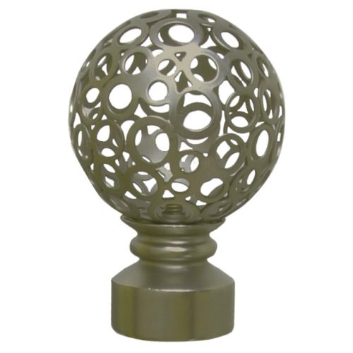 комплект наконечников УЮТ Ост 20мм шар ажурный 2шт бронза, арт.22.21.2470