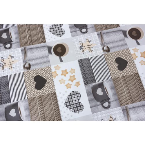 клеенка Camelia Начало дня шир.140см серая, арт.7431