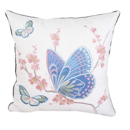 наволочка декоративная TODELIA Бабочки 45х45см белая, арт. HPW0061A-A