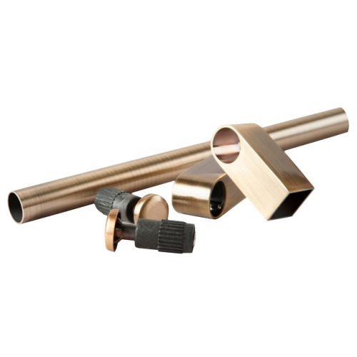 комплект рейлинга Модерн: 2 держателя/2 заглушки/труба 620х45х16мм античная бронза