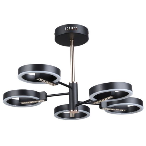 люстра потолочная светодиодная DECITY Драйв 50Втх2 LED металл акрил черный