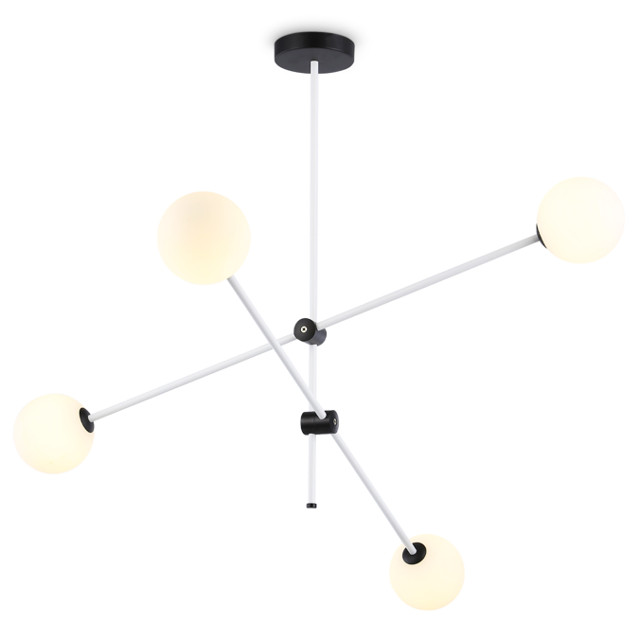 люстра потолочная AMBRELLA Traditional G9х4 10Вт белый/черный