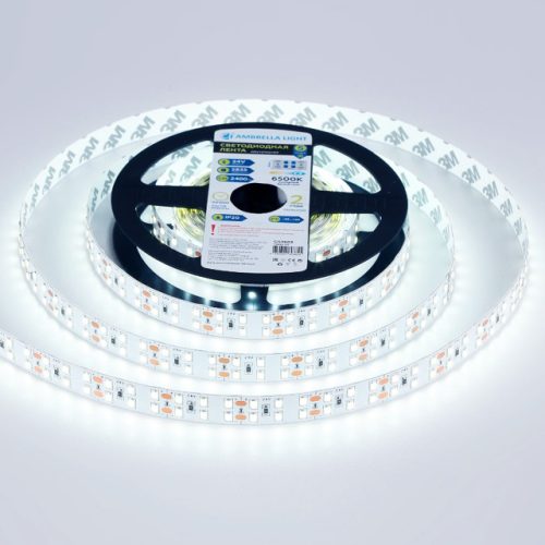 лента светодиодная AMBRELLA 20Вт/м 2400Лм/м 6500К IP20 5м холодный белый