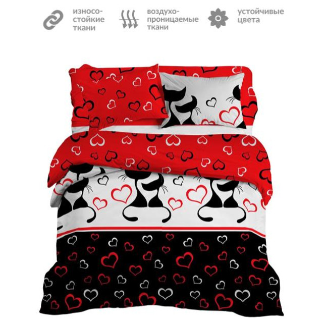 постельное белье евро МАСТЕРСКАЯ СНОВ бязь 2 нав.70х70см, арт.с2012шв 7205-1