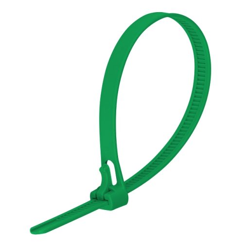 стяжка многоразовая 7,5х200мм зеленый 15шт