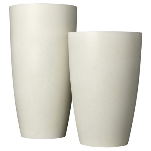 кашпо из бетона Флок 29л d30см h58см белый