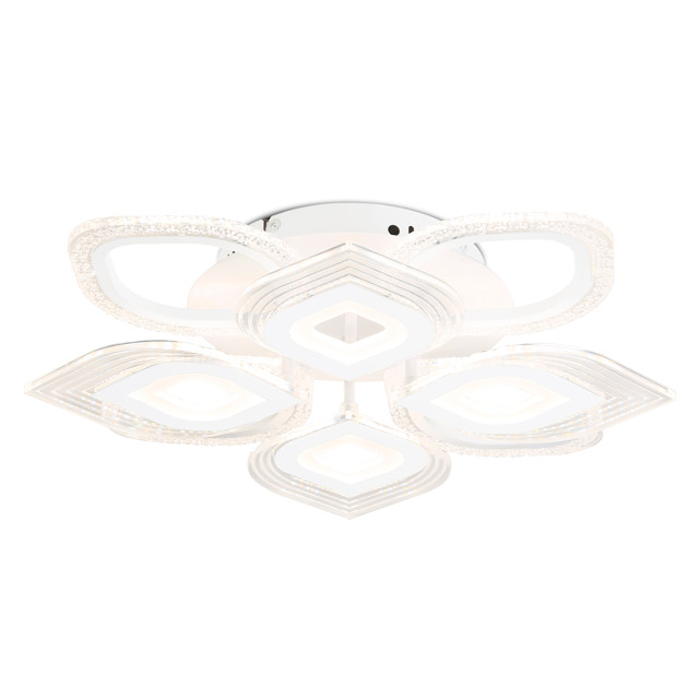 люстра потолочная AMBRELLA Acrylica LED 128Вт 6400K 9600Лм ПДУ белый