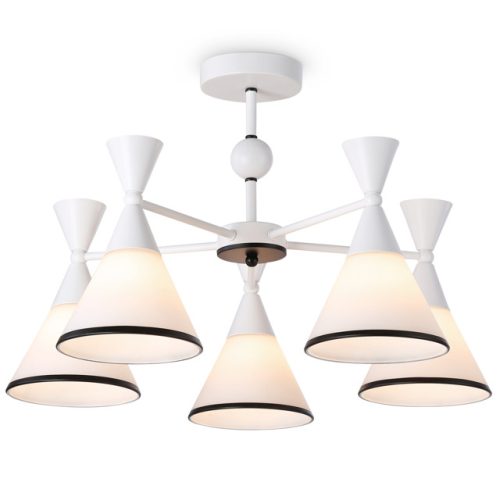 люстра потолочная AMBRELLA Traditional E27х5 60Вт белый/черный