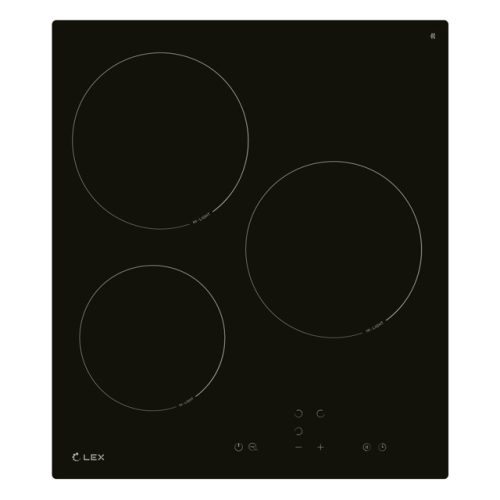 поверхность электрическая LEX EVH 430A BL 45см 3 конфорки черный