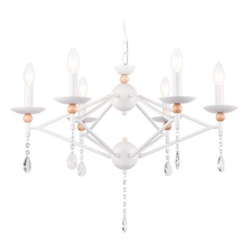 люстра подвесная AMBRELLA Traditional E14х6 40Вт белый