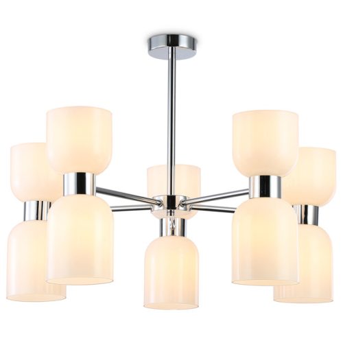 люстра потолочная AMBRELLA High Light E14 10х40Вт хром/белый матовый