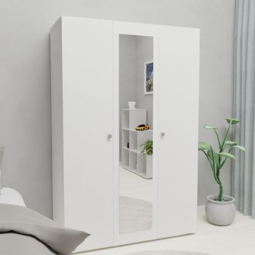 шкаф распашной с зеркалом СОЕР 1200х500х1800мм белый ЛДСП комбинированный