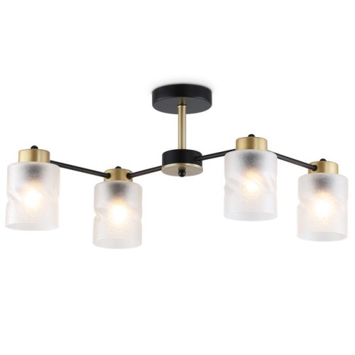 люстра потолочная AMBRELLA Traditional E27х4 60Вт черный/золото