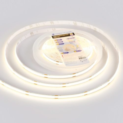 лента светодиодная AMBRELLA COB 12Вт/м 1000Лм/м 4500К IP20 5м белый