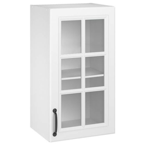 кухонный шкаф навесной со стеклом Мишель 400х320х720мм 1дверь МДФ/ЛДСП