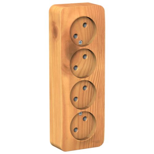 розетка 4 поста SYSTEME ELECTRIC Blanca б/з б/ш 16А ясень