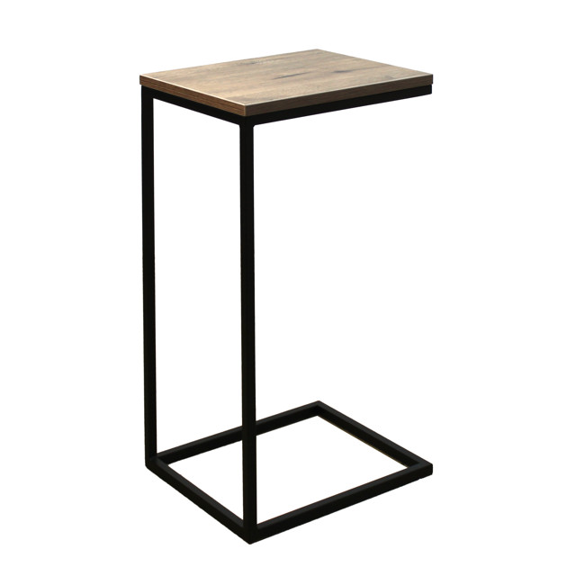 стол придиванный М86 340х300х610мм велингтон/черный ЛДСП/металл