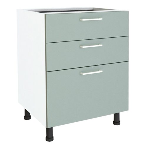 кухонный шкаф напольный Верде 600х550х820мм 3 ящика МДФ/ЛДСП