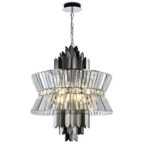 люстра подвесная AMBRELLA High Light E14х12 40Вт черный/прозрачный