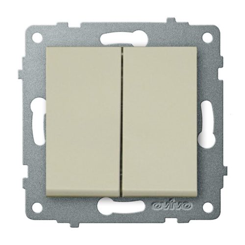 выключатель 2-клавишный OVIVO Loft крем
