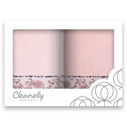 набор полотенец махр. Cleanelly 1шт 50х90см, 1шт 70х130см пестроткань, арт.2602-3502-5718