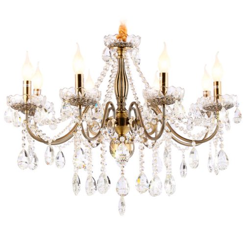 люстра подвесная AMBRELLA Traditional E14х8 40Вт бронза/прозрачный