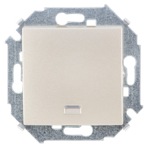 выключатель 1-клавишный SIMON серия 15 с индикацией шампань
