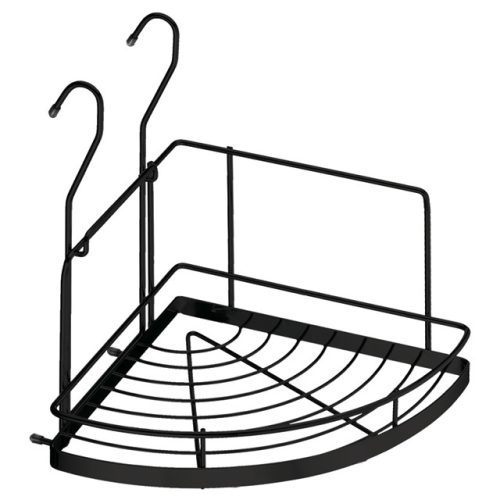 полка угловая для рейлинг малая черный матовый