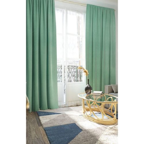 штора портьерная на шт.ленте LEGRAND бархат 180х275см шалфей, арт.58092713