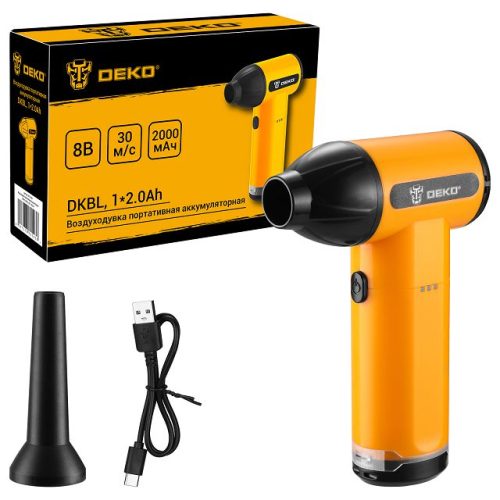воздуходувка портативная DEKO DKBL 8В Li-Ion 2,0Ач 1АКБ
