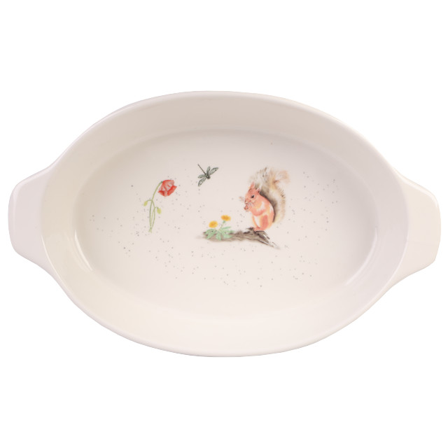 форма для запекания TODELIA Лесная сказка 32,6х20х6,4см овальная фарфор
