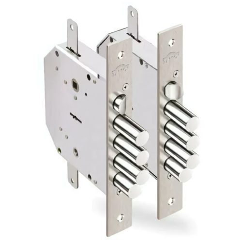 замок врезной ЭЛЬБОР Гранит 1.06.43 /24378/ правый сувальдный с тягами 3 ригеля задвижка защелка